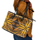 Old Gold Khotso Mojalefa Poone Leather Tote Bag Basotho Khotso Blanket Inspired