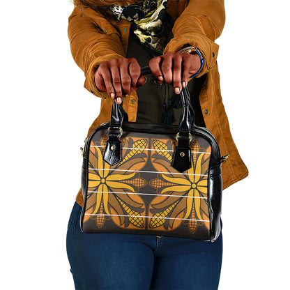 Old Gold Khotso Mojalefa Poone Shoulder Handbag Basotho Khotso Blanket Inspired