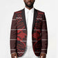 Scarlet Red Khotso Mojalefa Poone Blazer Basotho Khotso Blanket Inspired