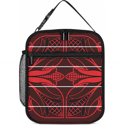 Scarlet Red Khotso Mojalefa Poone Lunch Bag Basotho Khotso Blanket Inspired