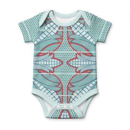 Turquoise Khotso Mojalefa Poone Baby Onesie Basotho Khotso Blanket Inspired