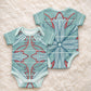 Turquoise Khotso Mojalefa Poone Baby Onesie Basotho Khotso Blanket Inspired