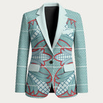 Turquoise Khotso Mojalefa Poone Blazer Basotho Khotso Blanket Inspired