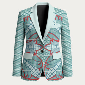 Turquoise Khotso Mojalefa Poone Blazer Basotho Khotso Blanket Inspired