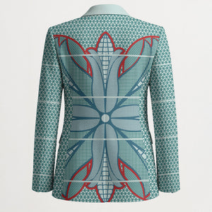 Turquoise Khotso Mojalefa Poone Blazer Basotho Khotso Blanket Inspired