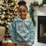 Turquoise Khotso Mojalefa Poone Kid Ugly Christmas Sweater Basotho Khotso Blanket Inspired