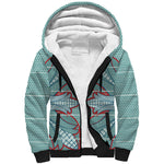 Turquoise Khotso Mojalefa Poone Sherpa Hoodie Basotho Khotso Blanket Inspired
