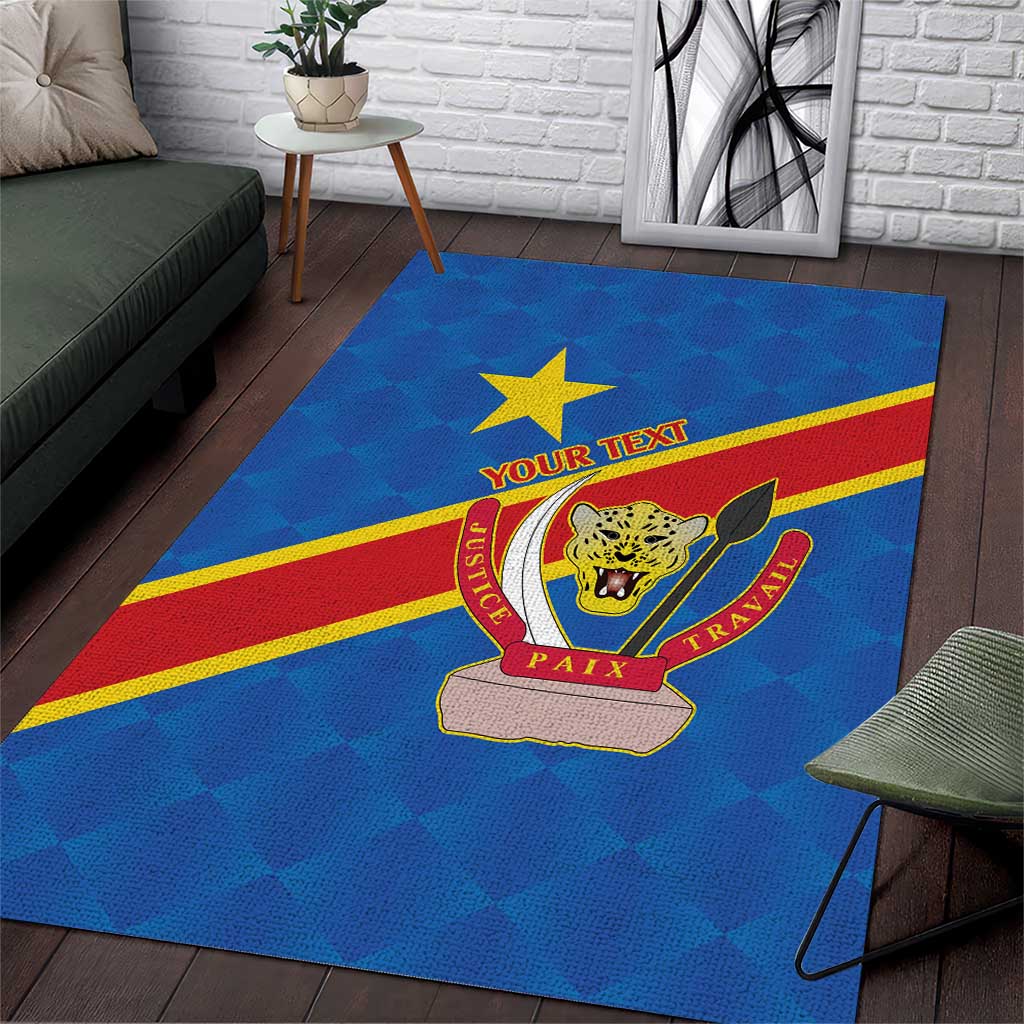Africa DR of the Congo Personalized Area Rug Flag Style - African Pride