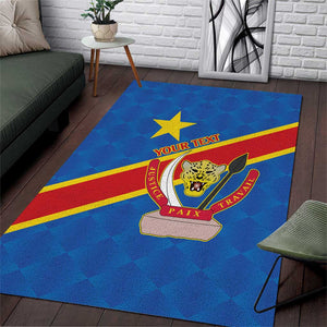 Africa DR of the Congo Personalized Area Rug Flag Style - African Pride