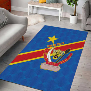Africa DR of the Congo Personalized Area Rug Flag Style - African Pride