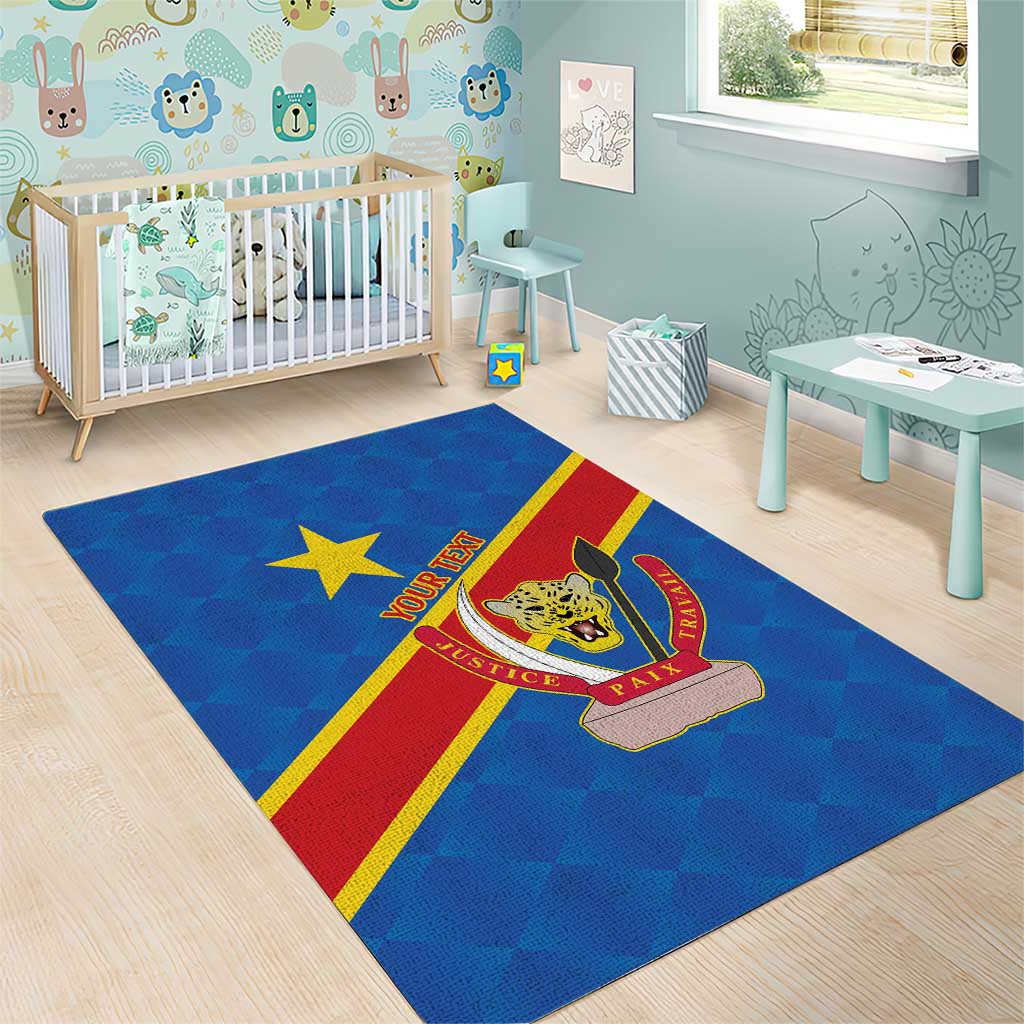 Africa DR of the Congo Personalized Area Rug Flag Style - African Pride