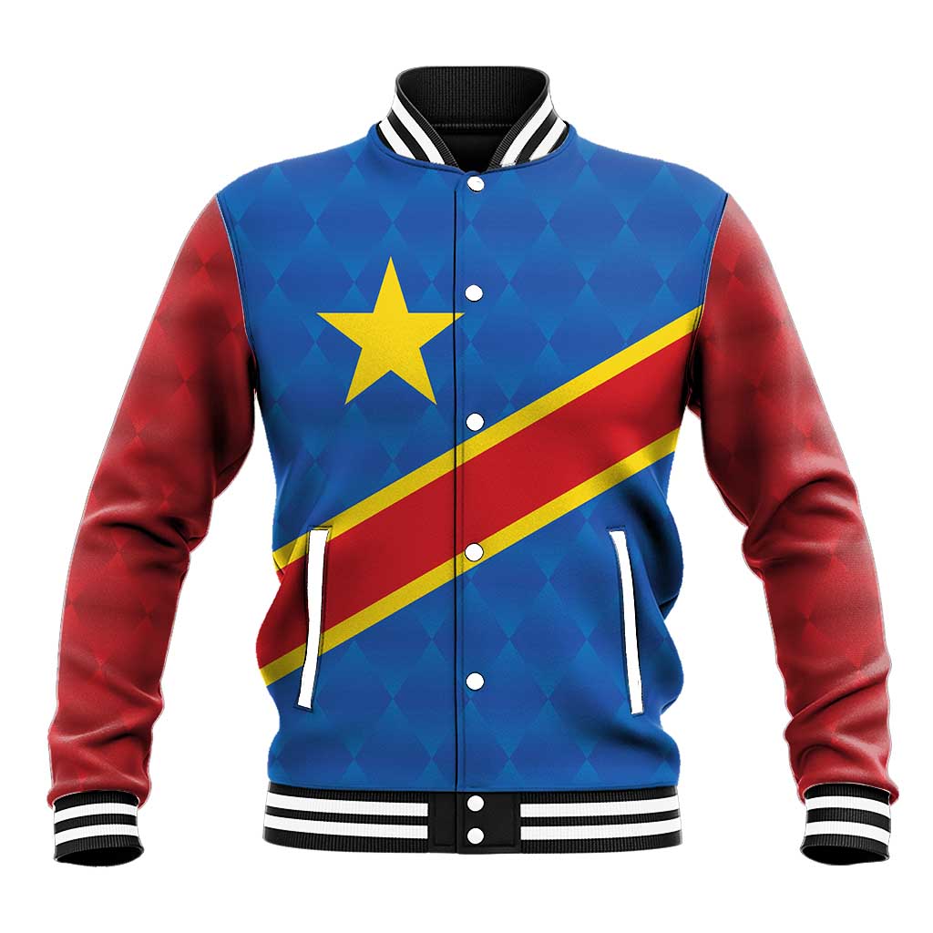 Africa DR of the Congo Personalized Baseball Jacket Flag Style - African Pride