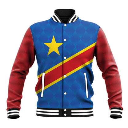 Africa DR of the Congo Personalized Baseball Jacket Flag Style - African Pride