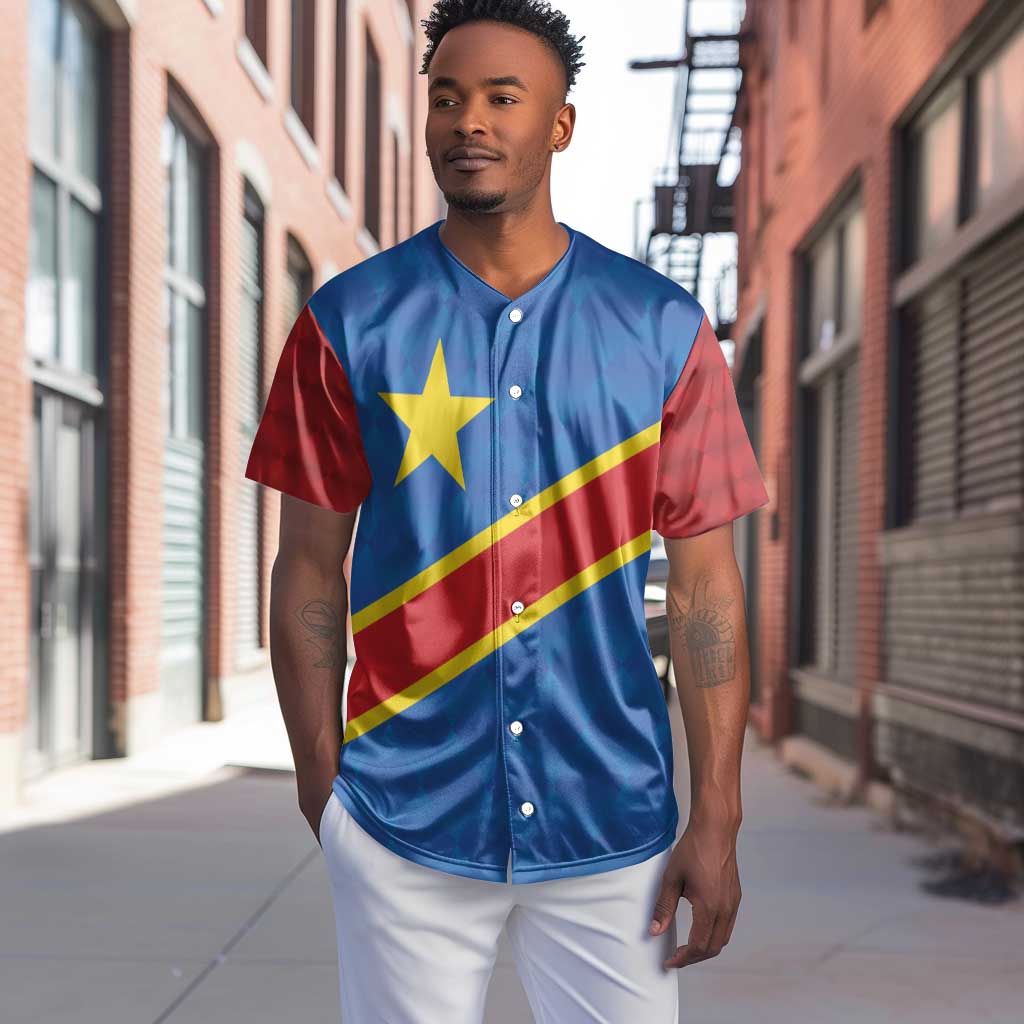 Africa DR of the Congo Personalized Baseball Jersey Flag Style - African Pride