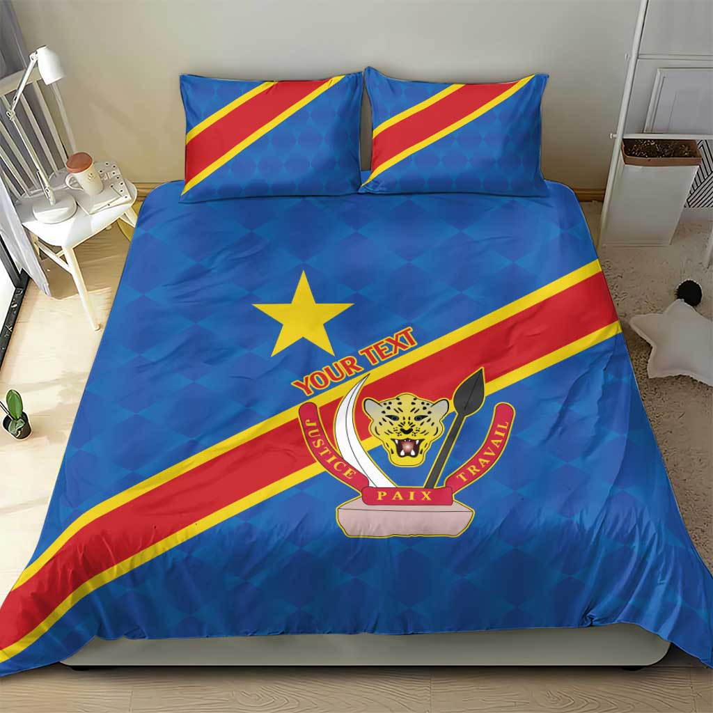 Africa DR of the Congo Personalized Bedding Set Flag Style - African Pride