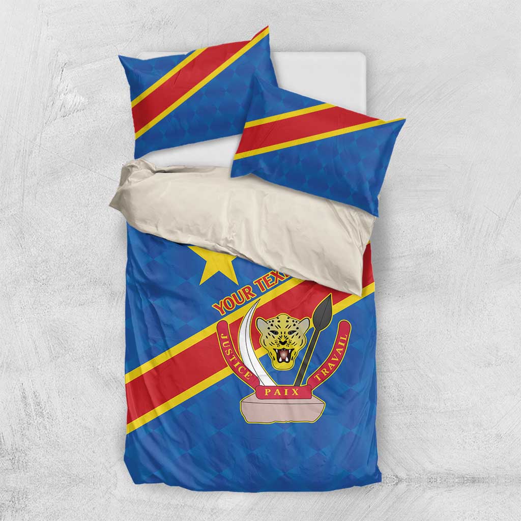 Africa DR of the Congo Personalized Bedding Set Flag Style - African Pride