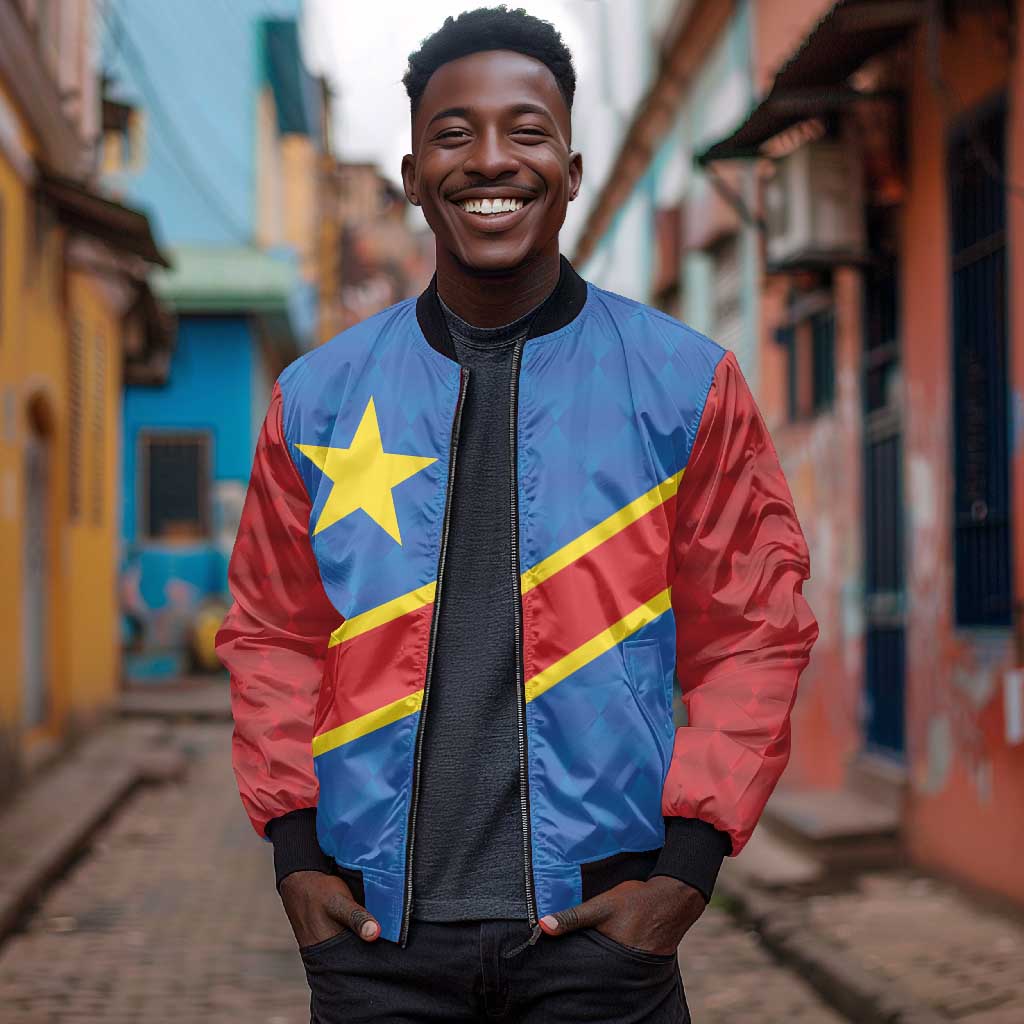 Africa DR of the Congo Personalized Bomber Jacket Flag Style - African Pride