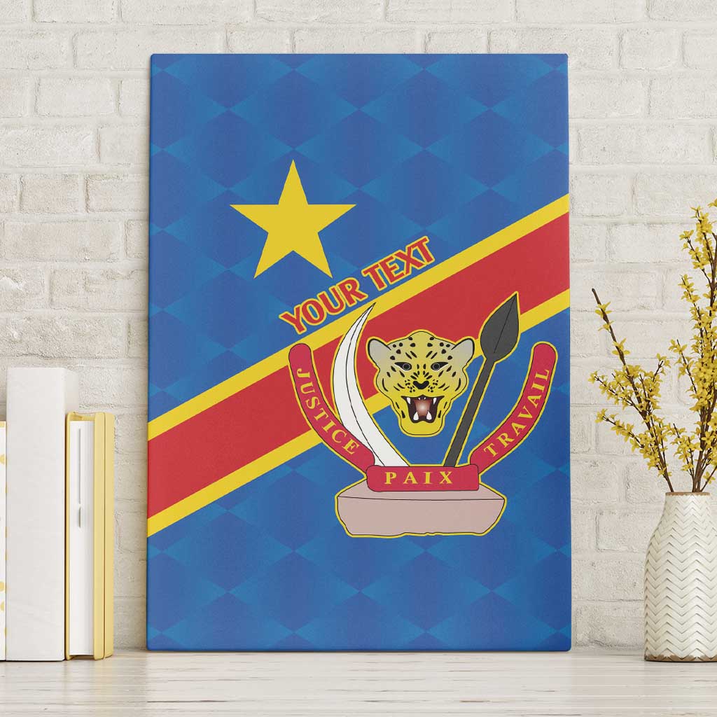 Africa DR of the Congo Personalized Canvas Wall Art Flag Style - African Pride