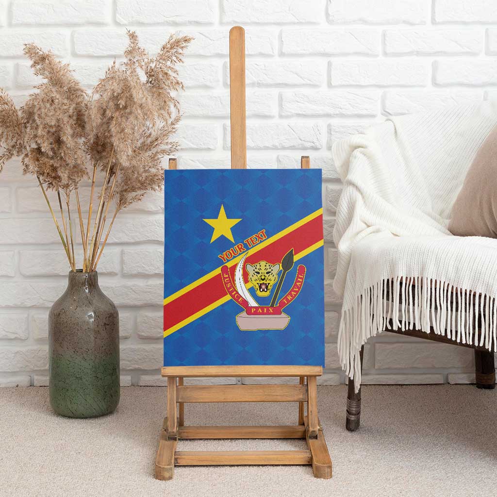 Africa DR of the Congo Personalized Canvas Wall Art Flag Style - African Pride