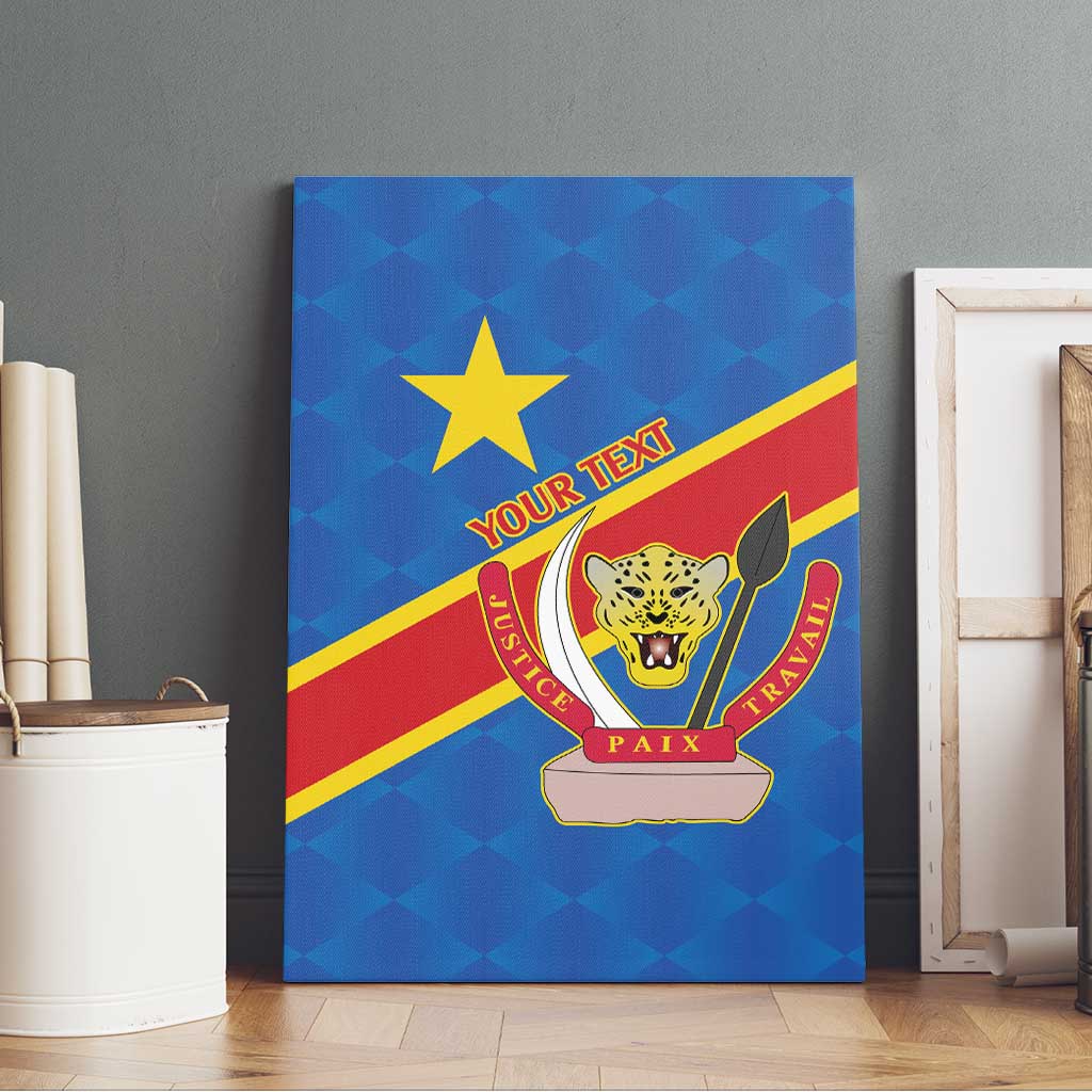 Africa DR of the Congo Personalized Canvas Wall Art Flag Style - African Pride