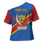 Africa DR of the Congo Personalized Cross Shoulder Shirt Flag Style