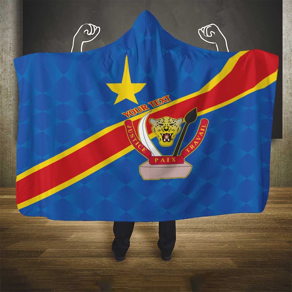 Africa DR of the Congo Personalized Hooded Blanket Flag Style - African Pride