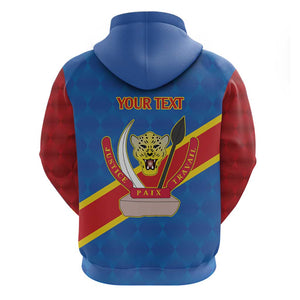 Africa DR of the Congo Personalized Hoodie Flag Style - African Pride