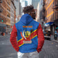 Africa DR of the Congo Personalized Hoodie Flag Style - African Pride