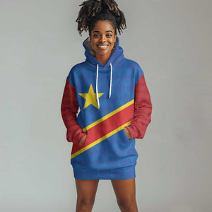 Africa DR of the Congo Personalized Hoodie Dress Flag Style - African Pride