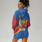 Africa DR of the Congo Personalized Hoodie Dress Flag Style - African Pride