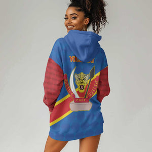 Africa DR of the Congo Personalized Hoodie Dress Flag Style - African Pride