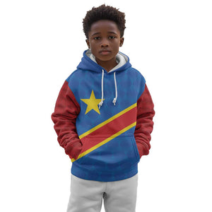 Africa DR of the Congo Personalized Kid Hoodie Flag Style - African Pride