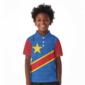 Africa DR of the Congo Personalized Kid Polo Shirt Flag Style - African Pride