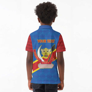 Africa DR of the Congo Personalized Kid Polo Shirt Flag Style - African Pride