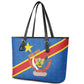 Africa DR of the Congo Personalized Leather Tote Bag Flag Style - African Pride