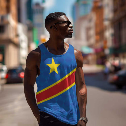 Africa DR of the Congo Personalized Men Tank Top Flag Style - African Pride