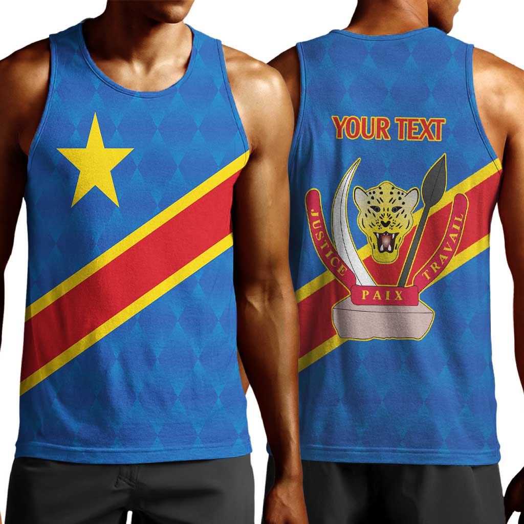Africa DR of the Congo Personalized Men Tank Top Flag Style - African Pride