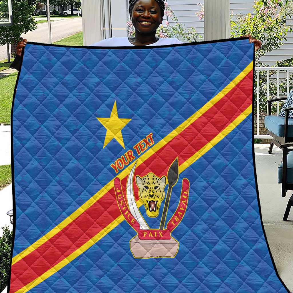 Africa DR of the Congo Personalized Quilt Flag Style - African Pride