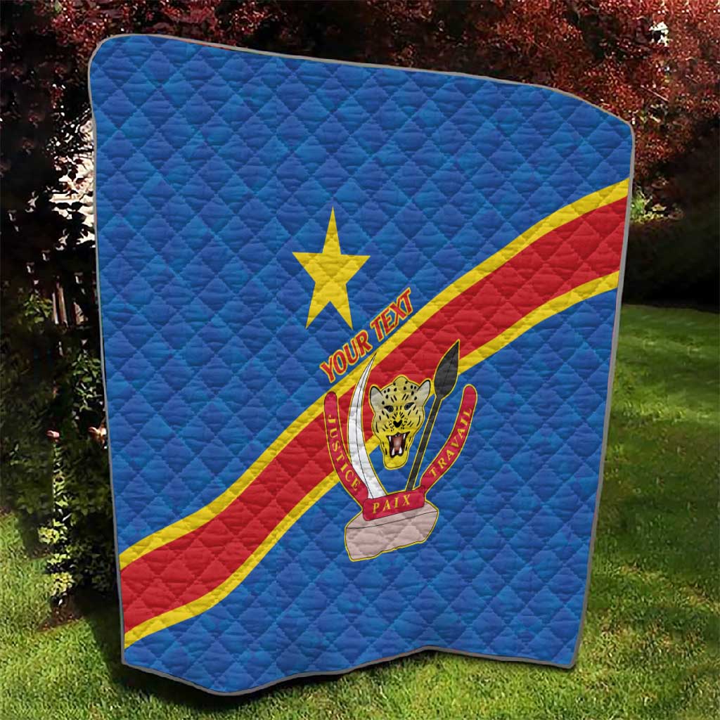 Africa DR of the Congo Personalized Quilt Flag Style - African Pride