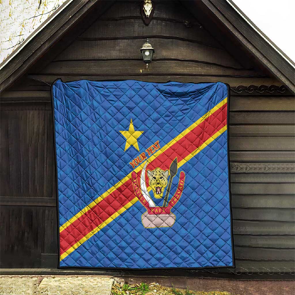 Africa DR of the Congo Personalized Quilt Flag Style - African Pride