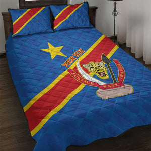 Africa DR of the Congo Personalized Quilt Bed Set Flag Style - African Pride