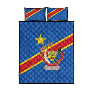 Africa DR of the Congo Personalized Quilt Bed Set Flag Style - African Pride