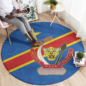 Africa DR of the Congo Personalized Round Carpet Flag Style - African Pride