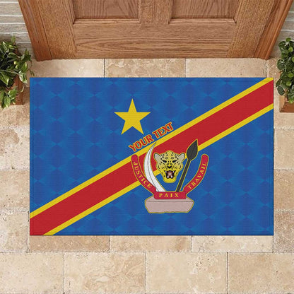 Africa DR of the Congo Personalized Rubber Doormat Flag Style - African Pride