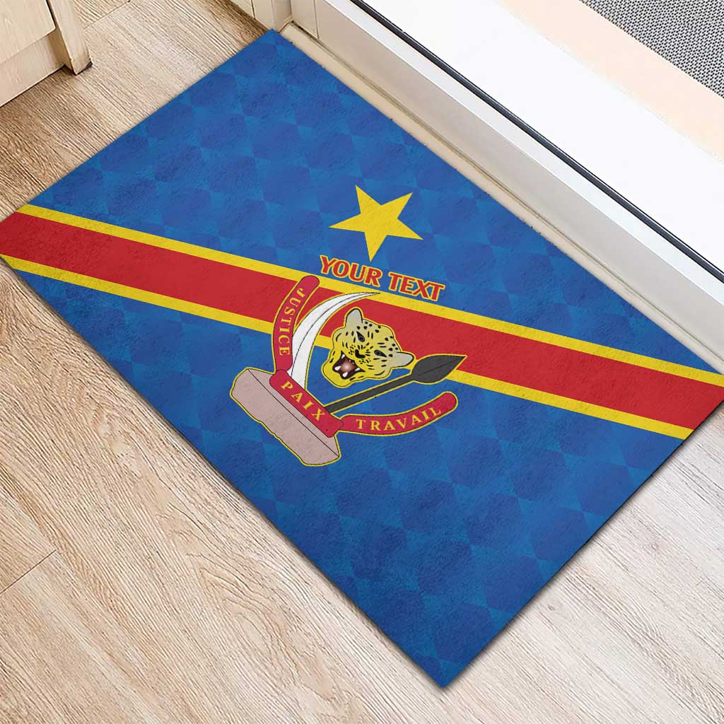Africa DR of the Congo Personalized Rubber Doormat Flag Style - African Pride