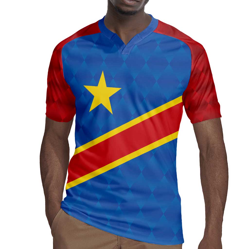 Africa DR of the Congo Personalized Rugby Jersey Flag Style - African Pride