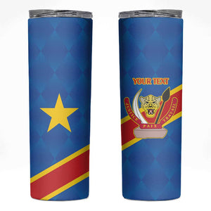 Africa DR of the Congo Personalized Skinny Tumbler Flag Style - African Pride