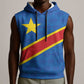 Africa DR of the Congo Personalized Sleeveless Hoodie Flag Style - African Pride