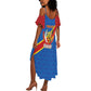 Africa DR of the Congo Personalized Summer Maxi Dress Flag Style - African Pride