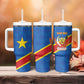 Africa DR of the Congo Personalized Tumbler With Handle Flag Style - African Pride